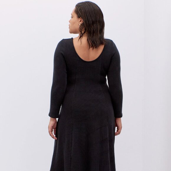 GUC Mara Hoffman Gwyneth knit dress in black rib (Sz XL) - Picture 2 of 7